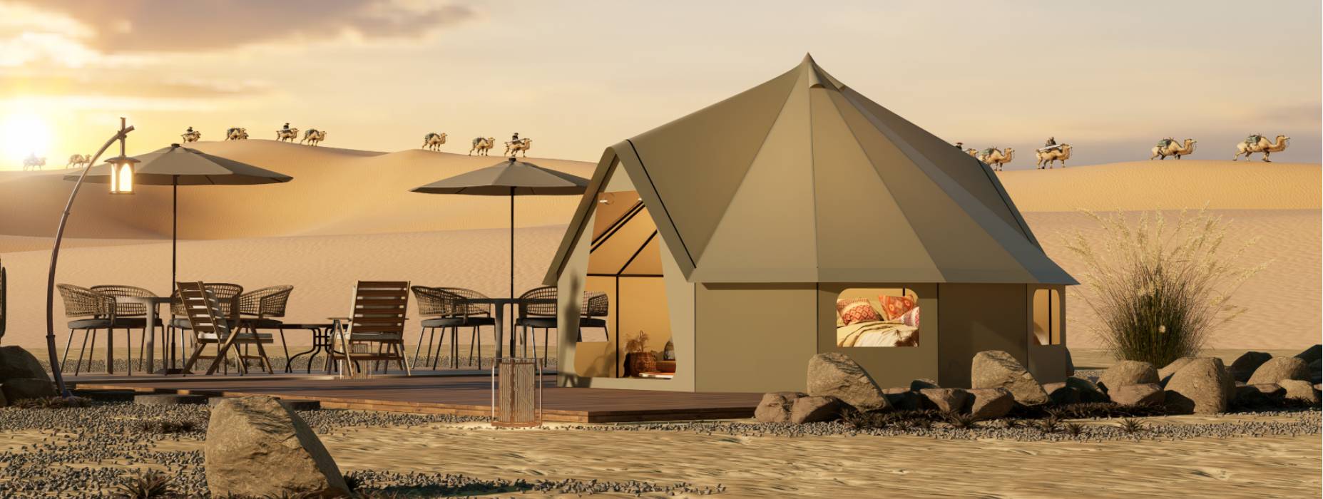 白云鄂博矿区露营酒店帐篷产品